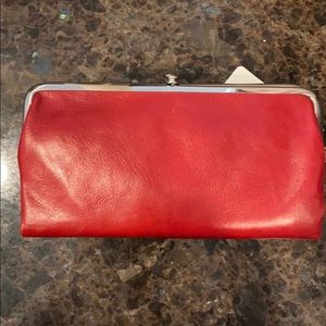 Red hobo Lauren wallet